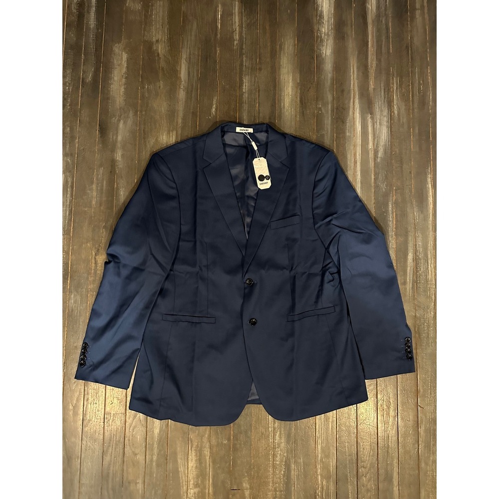 Coofandy Mens Slim Fit Sport Coat Blazer Navy Blue Two Button Business Casual